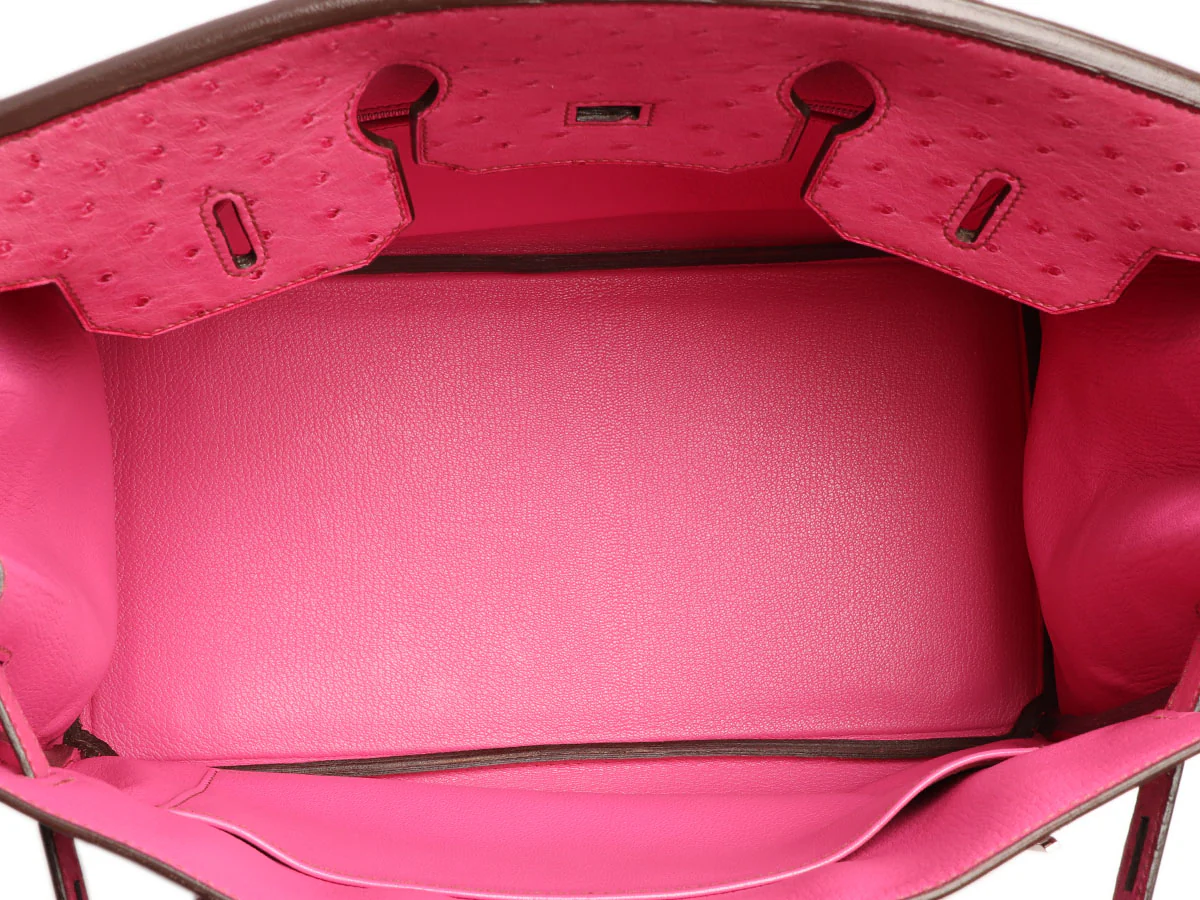 Hermès Fuchsia Ostrich Birkin 35 - Image 11