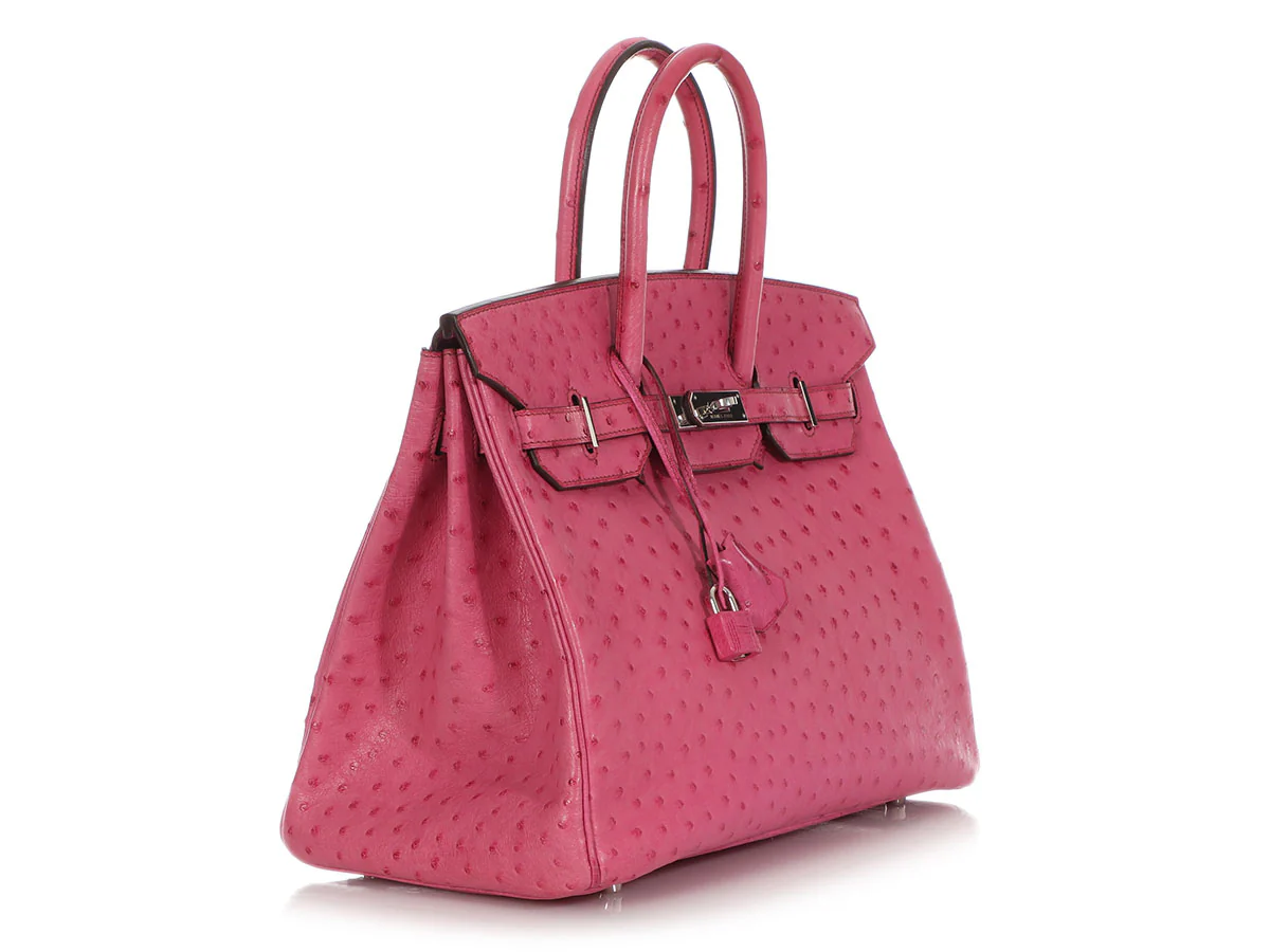 Hermès Fuchsia Ostrich Birkin 35 - Image 6