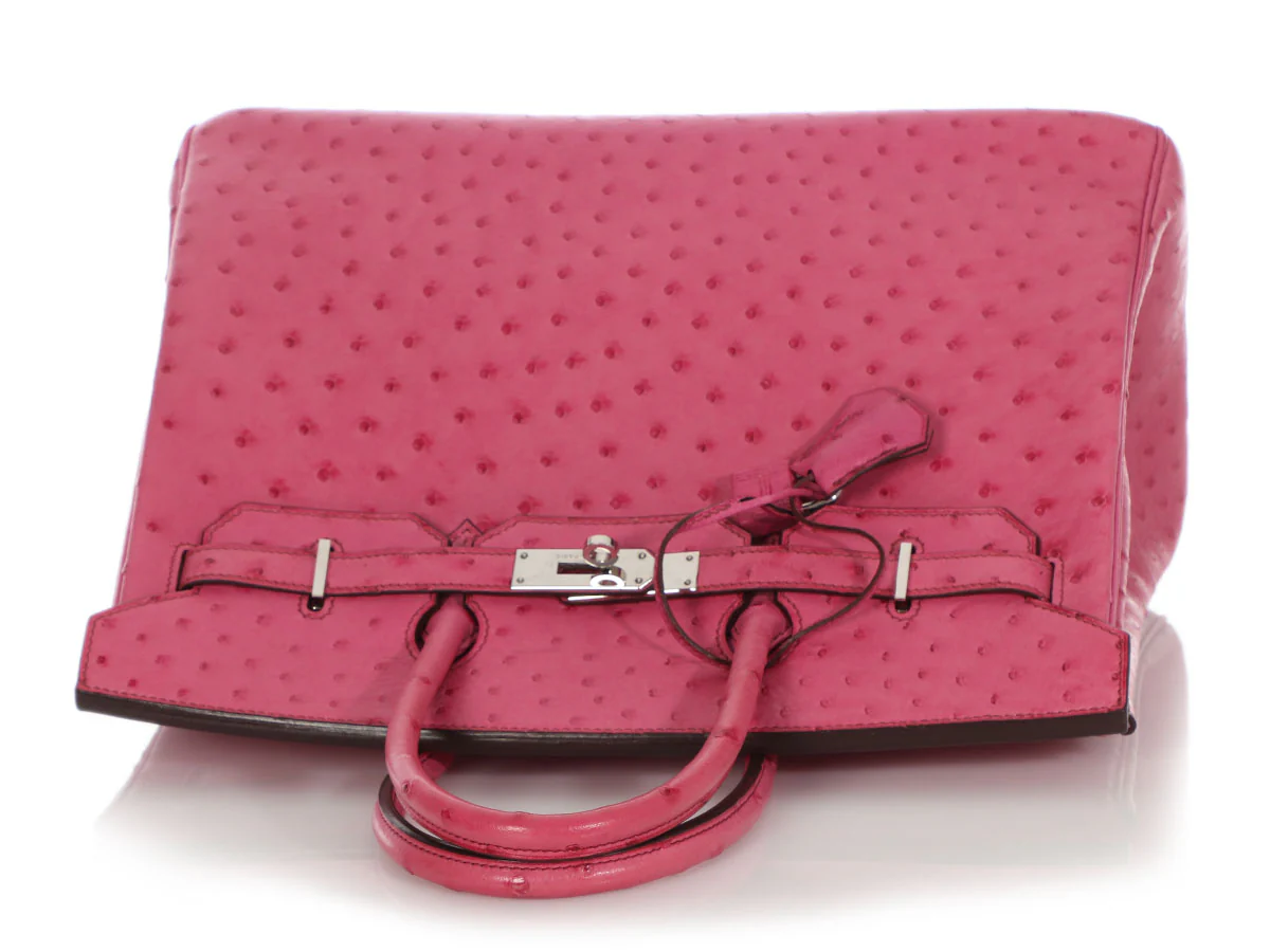 Hermès Fuchsia Ostrich Birkin 35 - Image 8