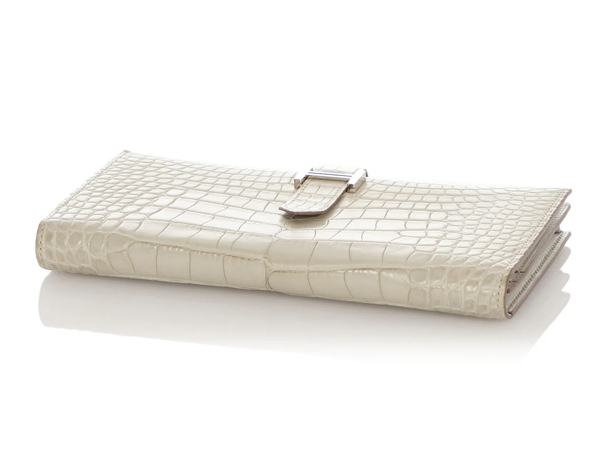 Hermès Béton Matte Alligator Béarn Wallet - Image 6