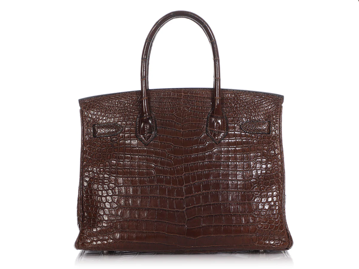 Hermès Havane Matte Porosus Crocodile Birkin 30 - Image 4