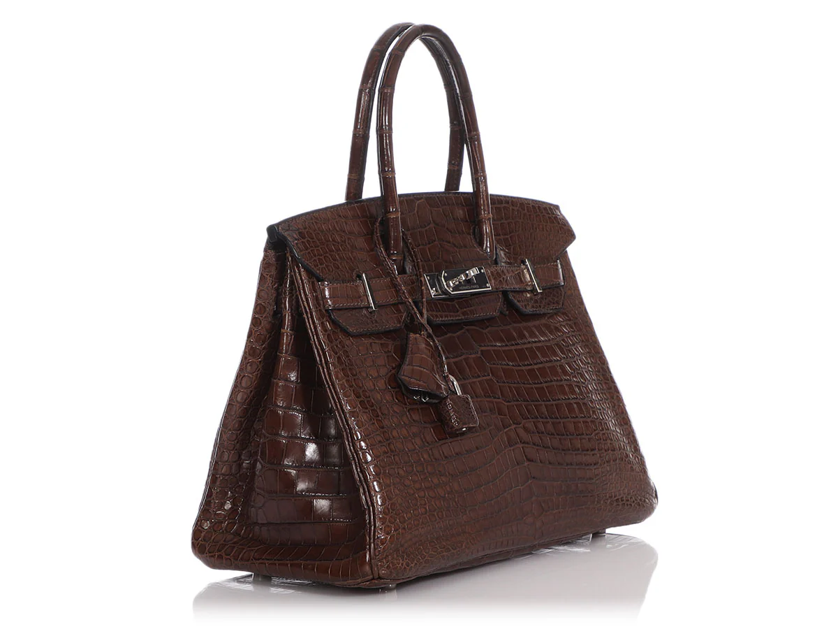 Hermès Havane Matte Porosus Crocodile Birkin 30 - Image 5