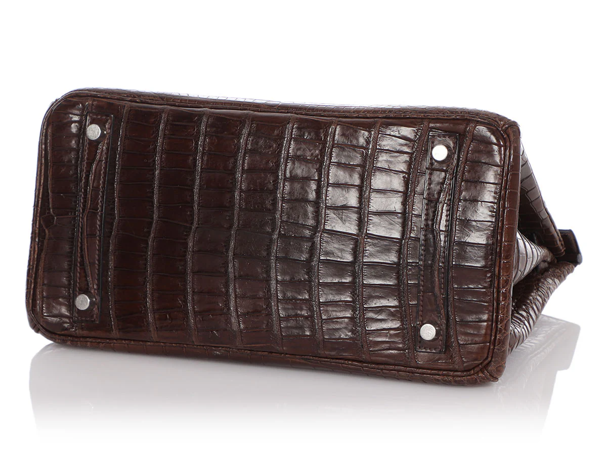 Hermès Havane Matte Porosus Crocodile Birkin 30 - Image 6