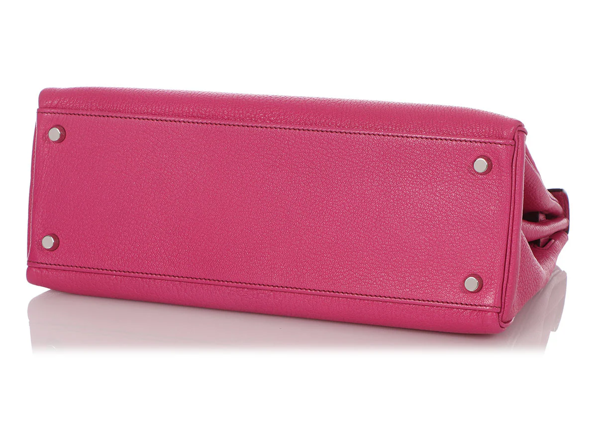 Hermès Fuchsia Chèvre Kelly 32 - Image 6