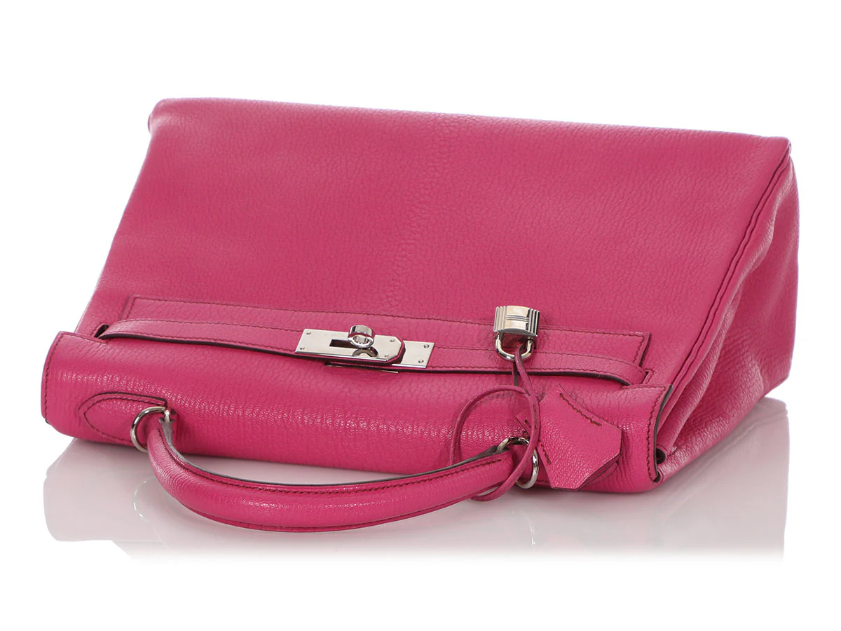 Hermès Fuchsia Chèvre Kelly 32 - Image 7