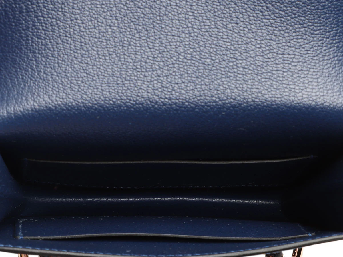 Hermès Bleu Saphir Shiny Lizard Roulis Wallet - Image 10