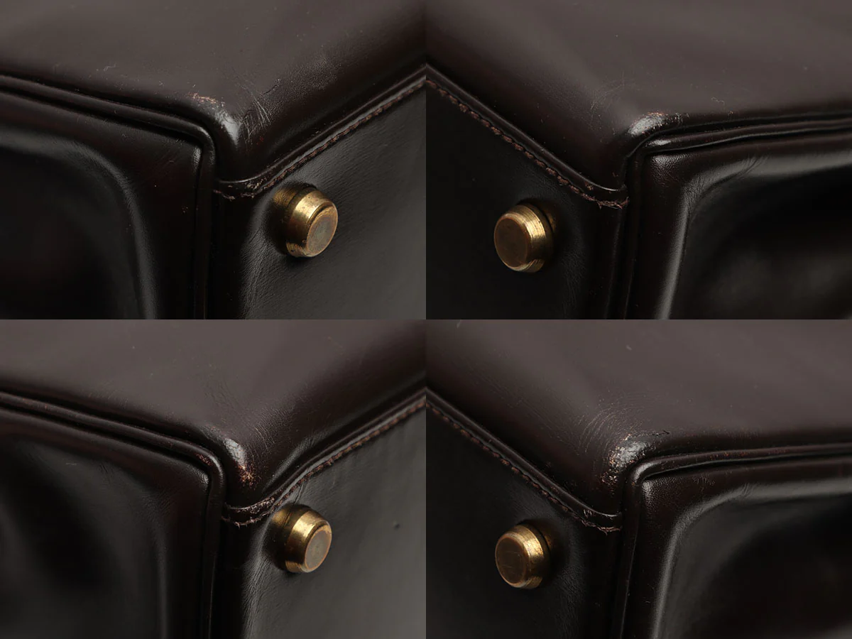 Hermès Vintage Chocolate Box Calfskin Kelly 32 - Image 8