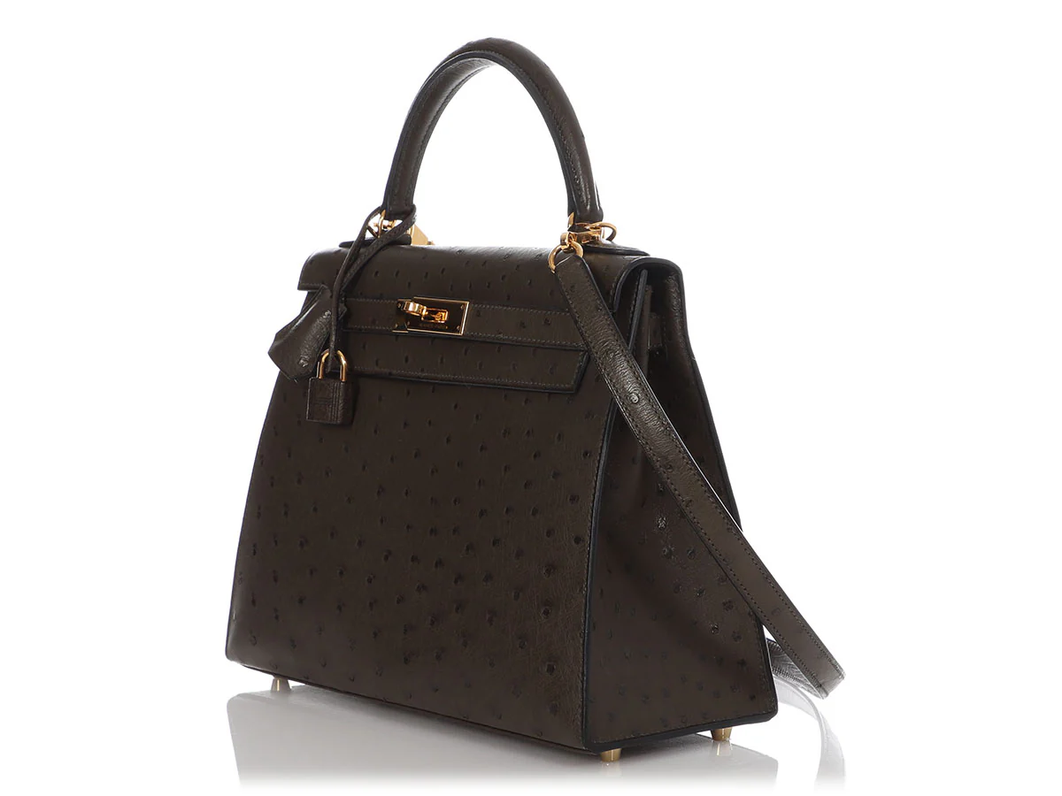 Hermès Vert Olive Ostrich Kelly 28 - Image 3
