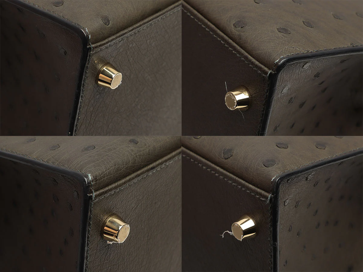 Hermès Vert Olive Ostrich Kelly 28 - Image 8