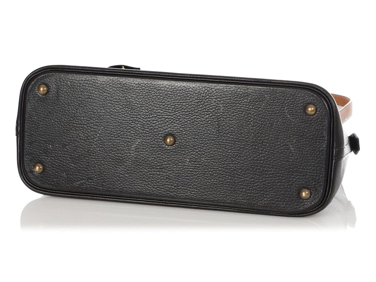 Hermès Vintage Black and Tan Ardennes Bolide 35 - Image 6