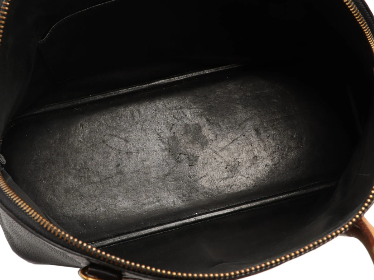 Hermès Vintage Black and Tan Ardennes Bolide 35 - Image 9