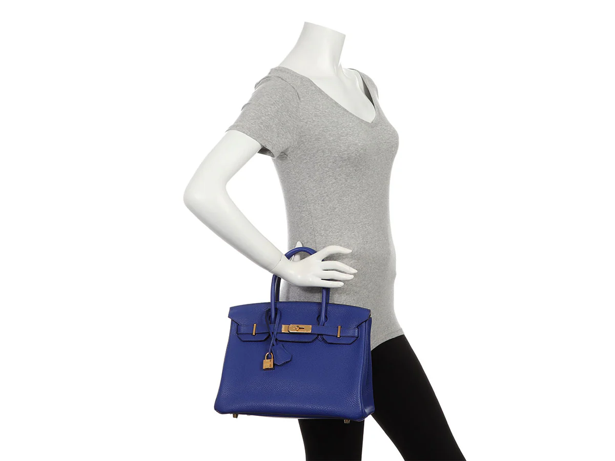 Hermès Bleu Electrique Clémence Birkin 30 - Image 11