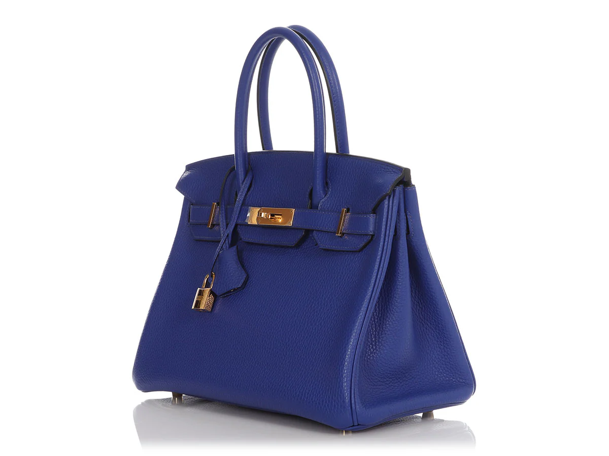 Hermès Bleu Electrique Clémence Birkin 30 - Image 3
