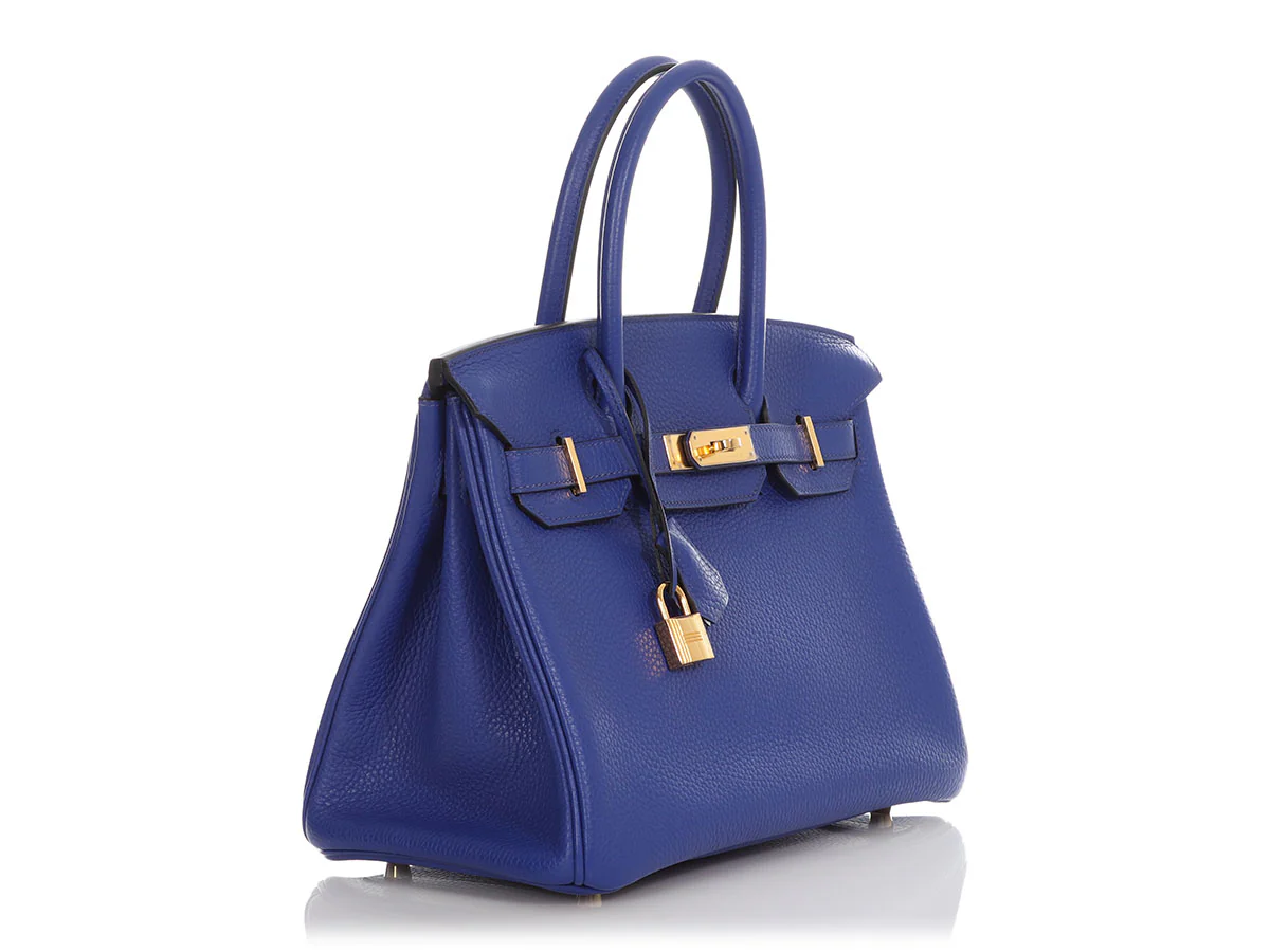 Hermès Bleu Electrique Clémence Birkin 30 - Image 5