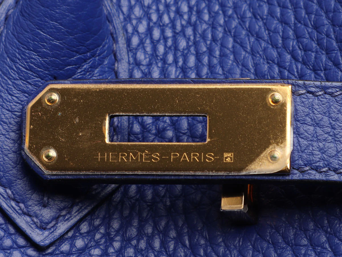 Hermès Bleu Electrique Clémence Birkin 30 - Image 8