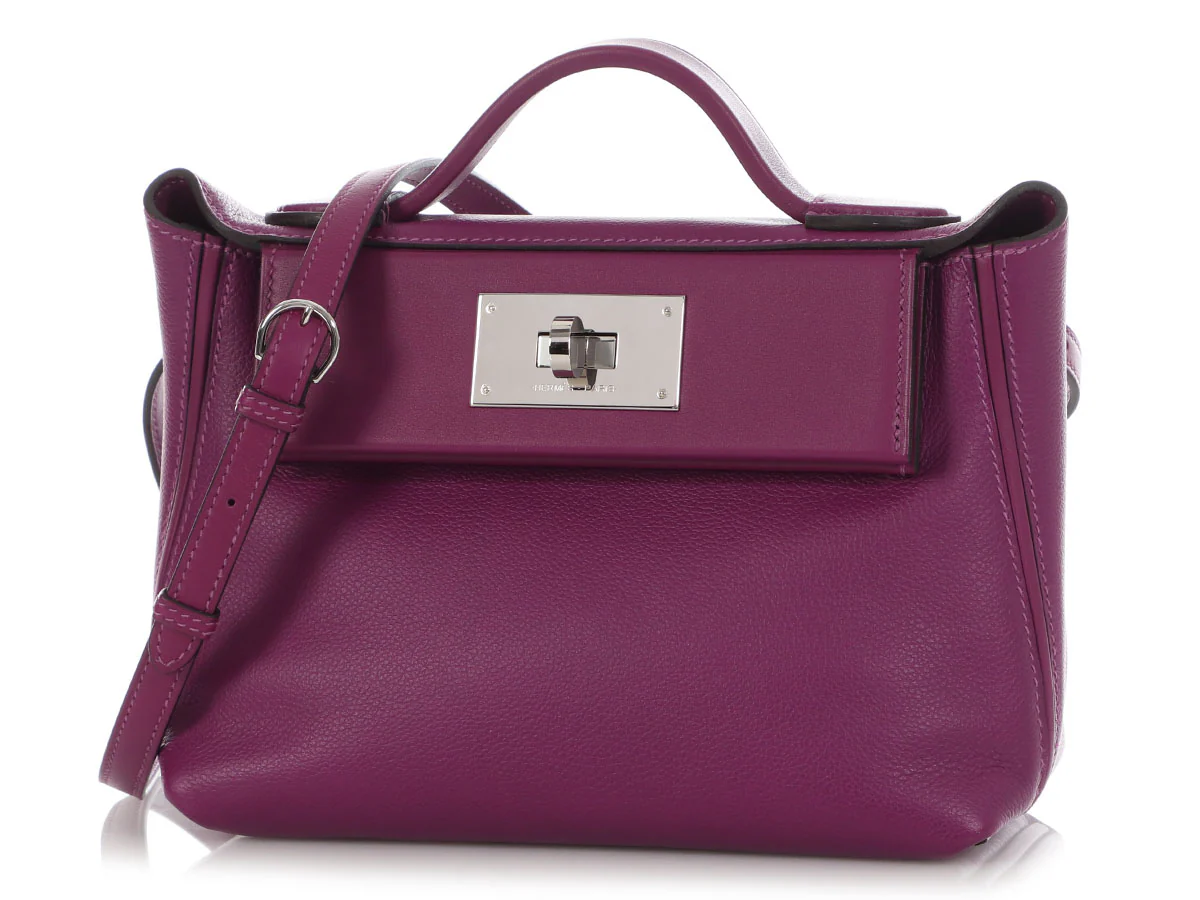 Hermès Mini Anemone Swift and Evercolor 24/24 Bag - Image 3