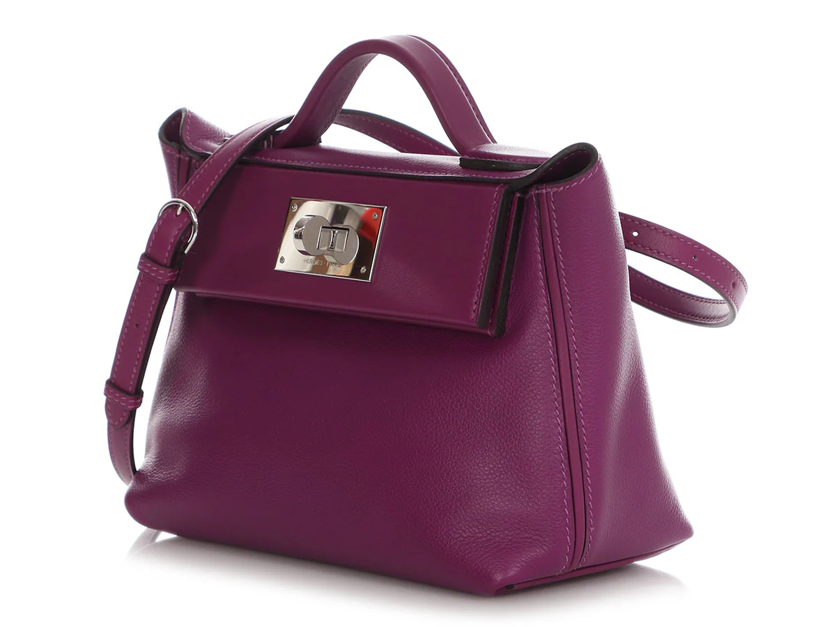 Hermès Mini Anemone Swift and Evercolor 24/24 Bag - Image 4