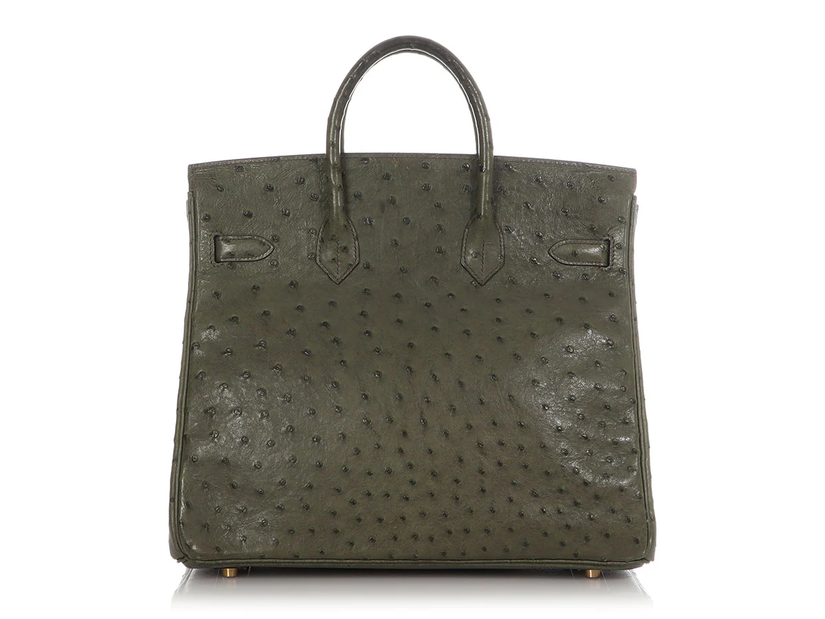 Hermès Vert Olive Ostrich HAC Birkin 32 - Image 4