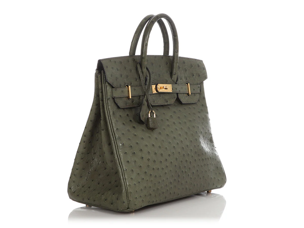 Hermès Vert Olive Ostrich HAC Birkin 32 - Image 5