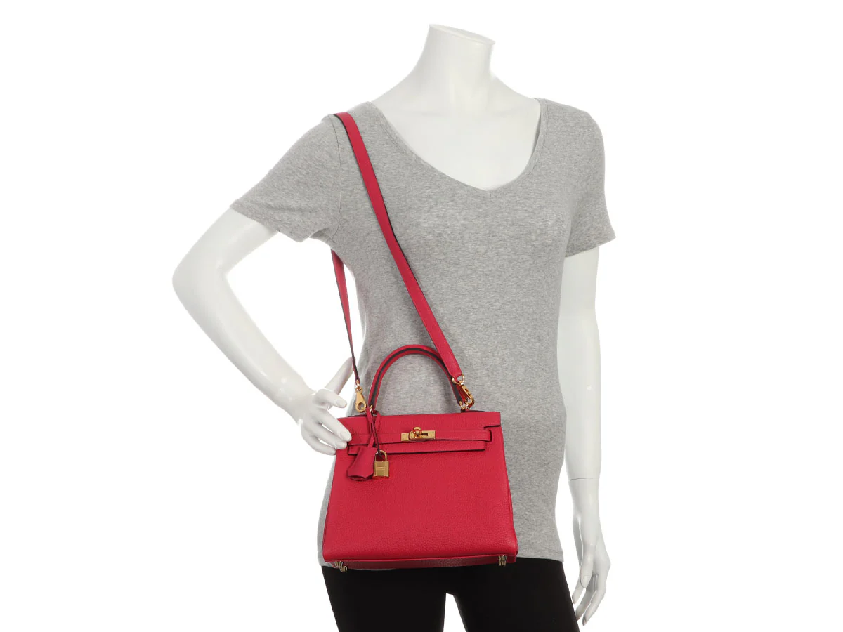 Hermès Framboise Togo Kelly 25 - Image 11