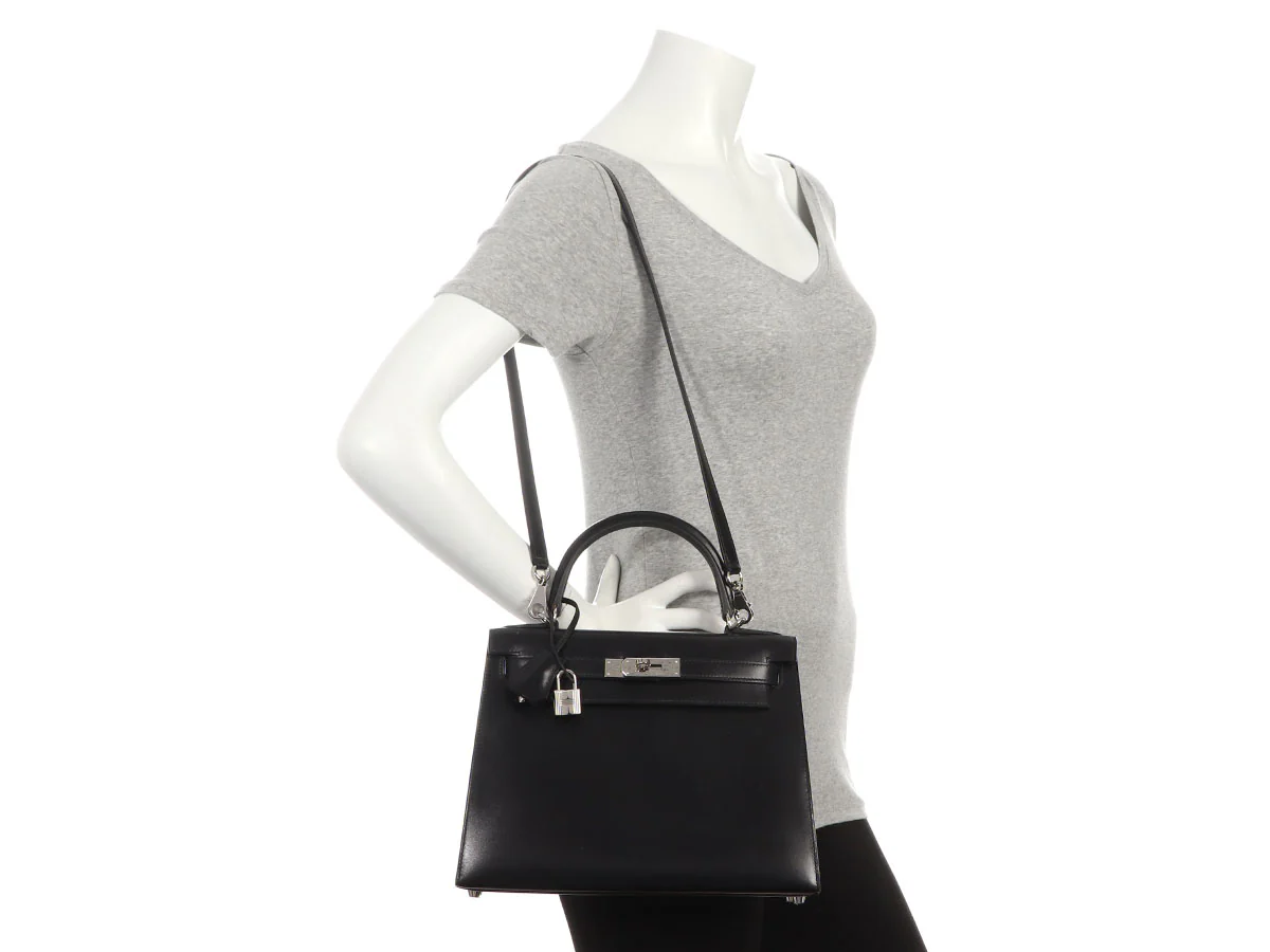 Hermès Black Box Calfskin Kelly 28 - Image 10