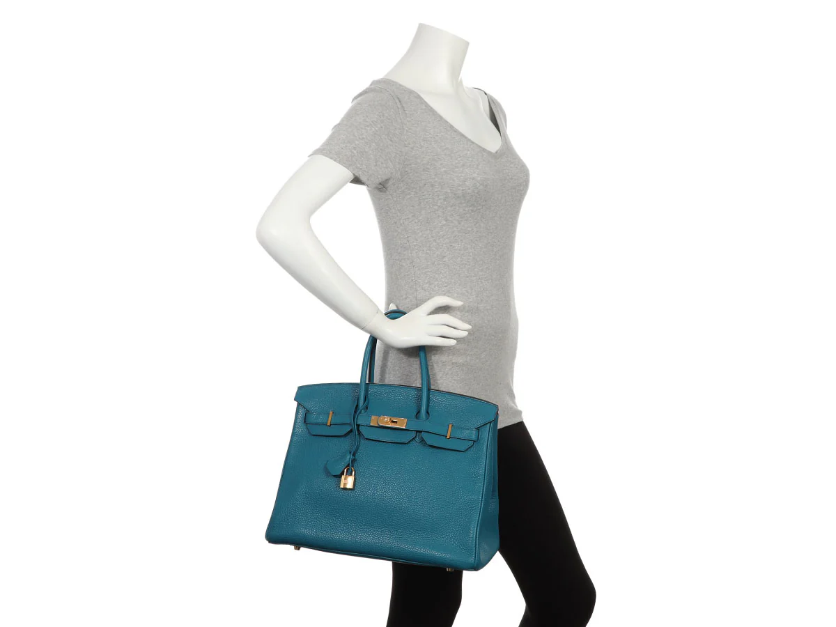 Hermès Bleu Izmir Clémence Birkin 35 - Image 11