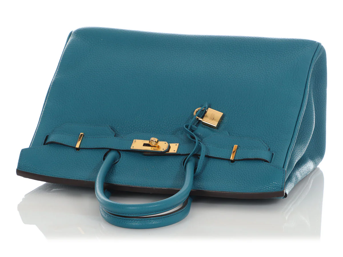 Hermès Bleu Izmir Clémence Birkin 35 - Image 7