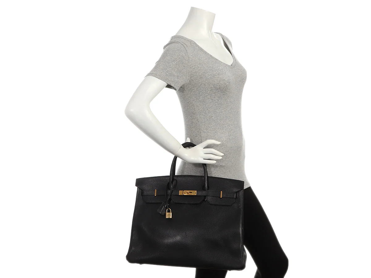 Hermès Vintage Black Ardennes Birkin 40 - Image 11