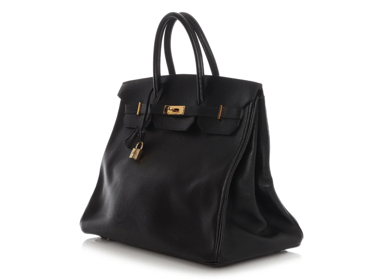 Hermès Vintage Black Ardennes Birkin 40 - Image 3