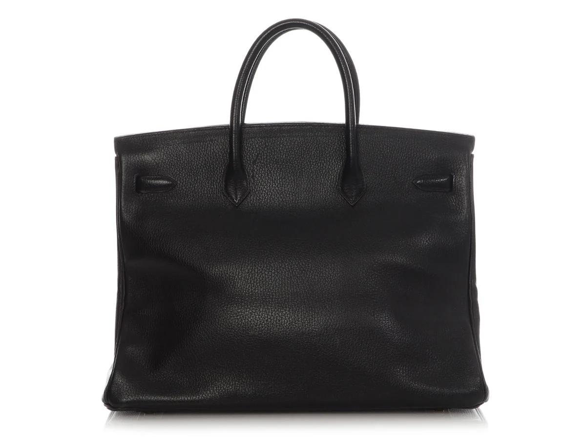 Hermès Vintage Black Ardennes Birkin 40 - Image 4