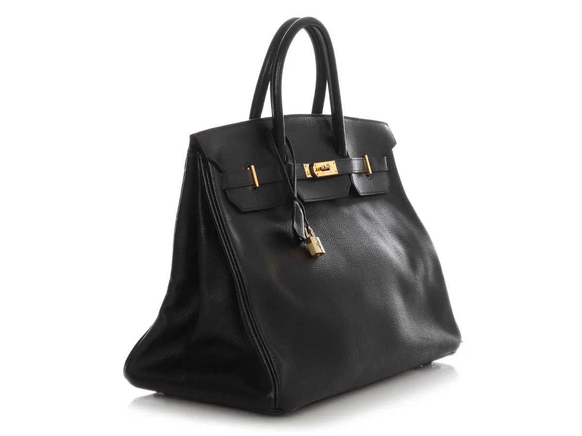 Hermès Vintage Black Ardennes Birkin 40 - Image 5
