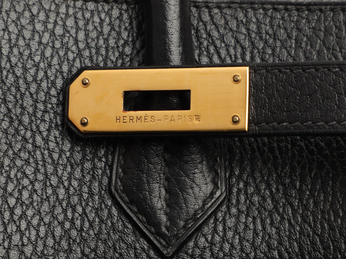Hermès Vintage Black Ardennes Birkin 40 - Image 8