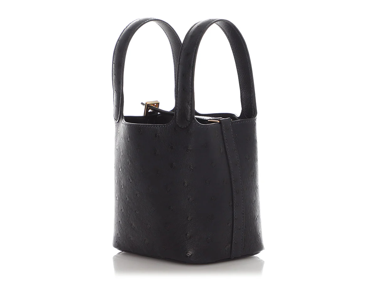 Hermès Caban Ostrich Micro Picotin Lock 14 - Image 3