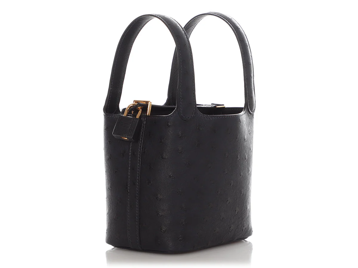 Hermès Caban Ostrich Micro Picotin Lock 14 - Image 5