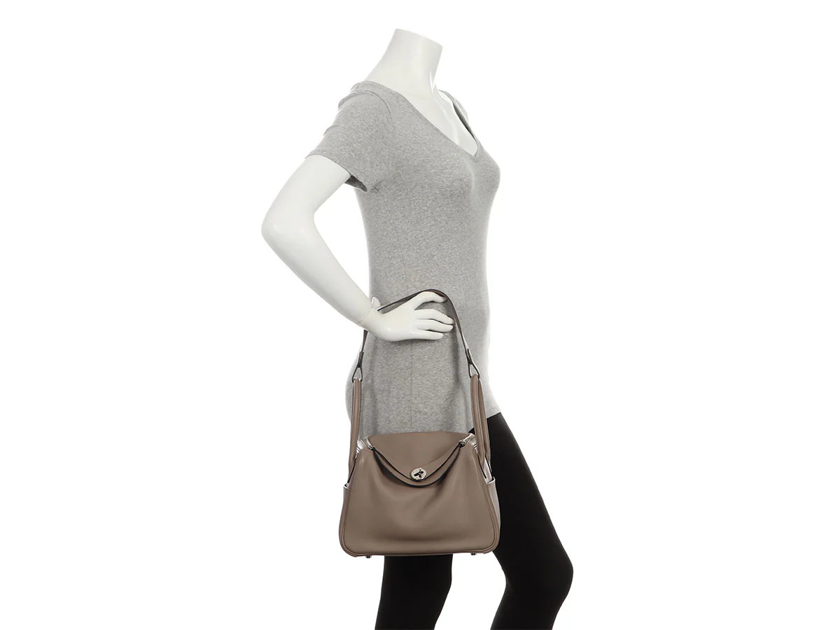 Hermès Gris Asphalte Swift and Bleu Indigo Verso Lindy 26 - Image 11