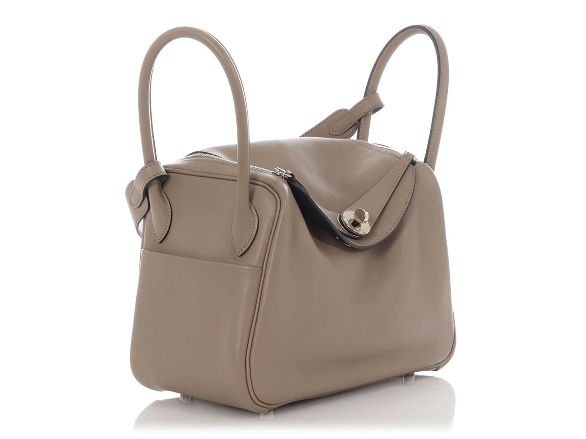 Hermès Gris Asphalte Swift and Bleu Indigo Verso Lindy 26 - Image 5