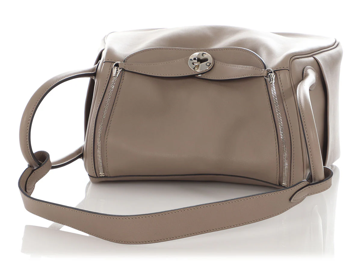Hermès Gris Asphalte Swift and Bleu Indigo Verso Lindy 26 - Image 7