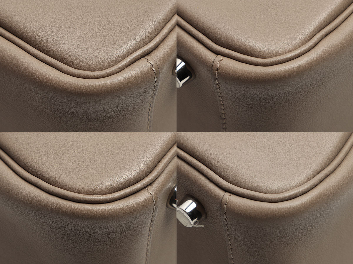 Hermès Gris Asphalte Swift and Bleu Indigo Verso Lindy 26 - Image 9