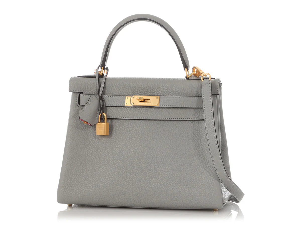 Hermès SO Gris Mouette and Rose Indien Clémence Kelly 28 - Image 3