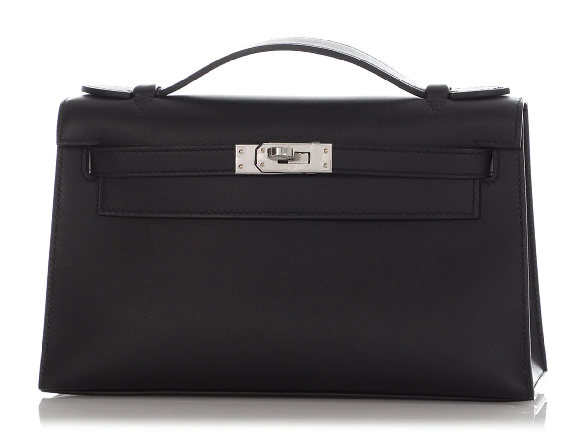 Hermès Black Swift Kelly Pochette - Image 2