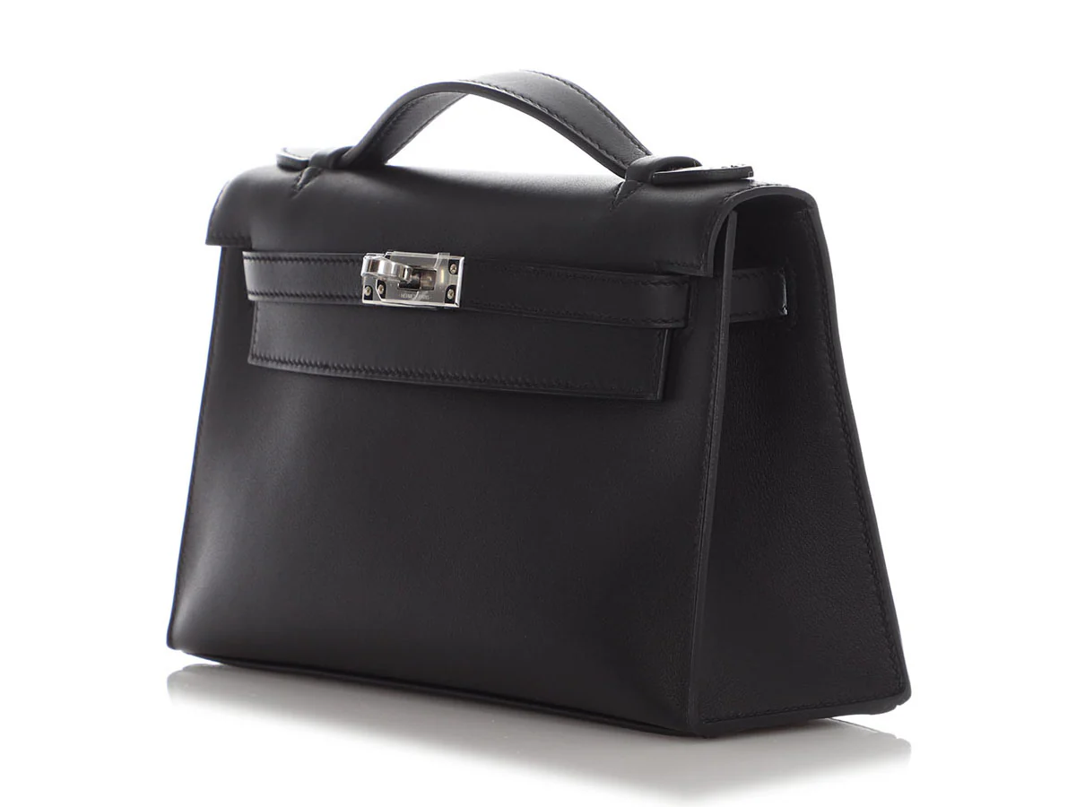 Hermès Black Swift Kelly Pochette - Image 3