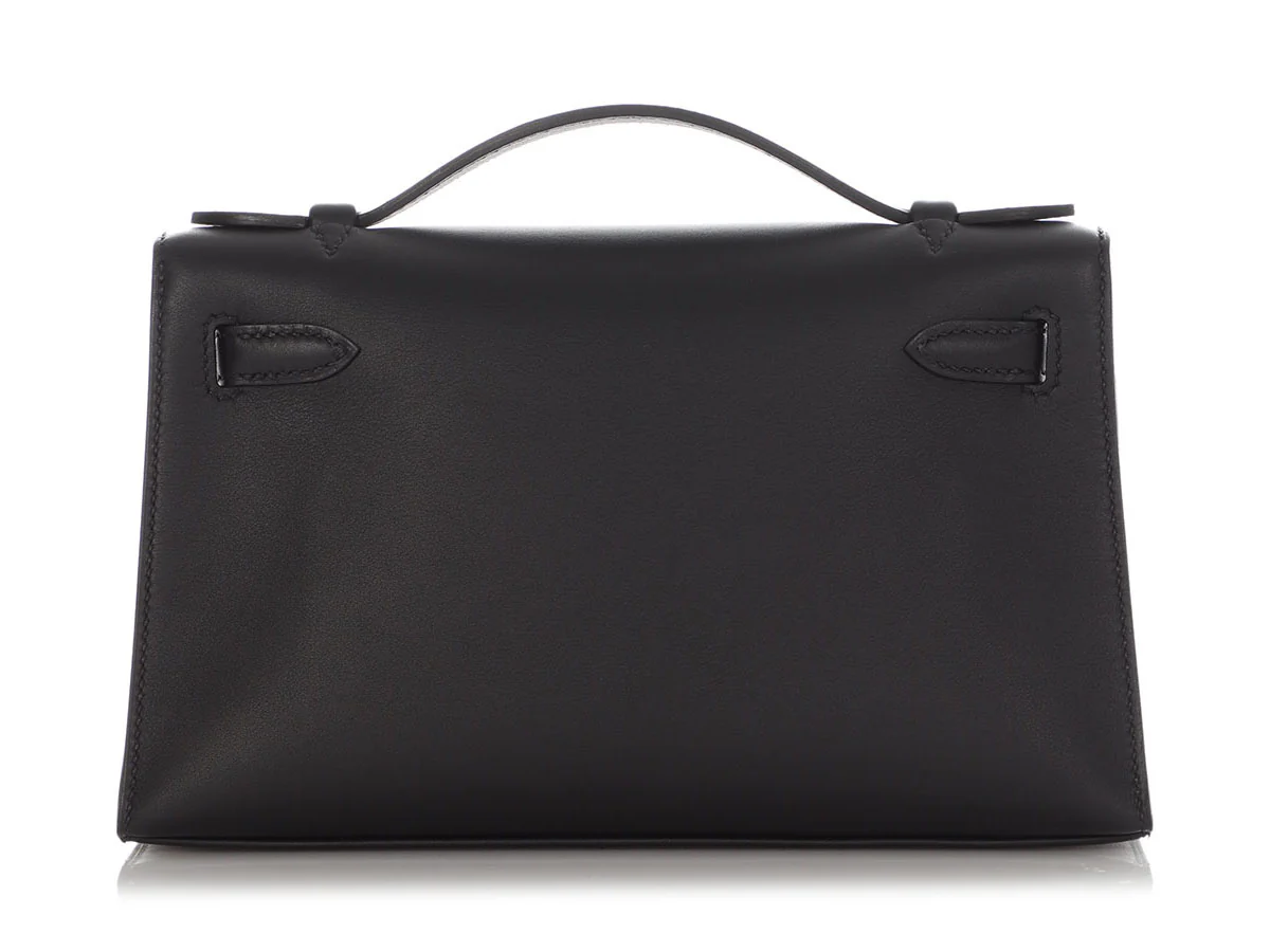 Hermès Black Swift Kelly Pochette - Image 4