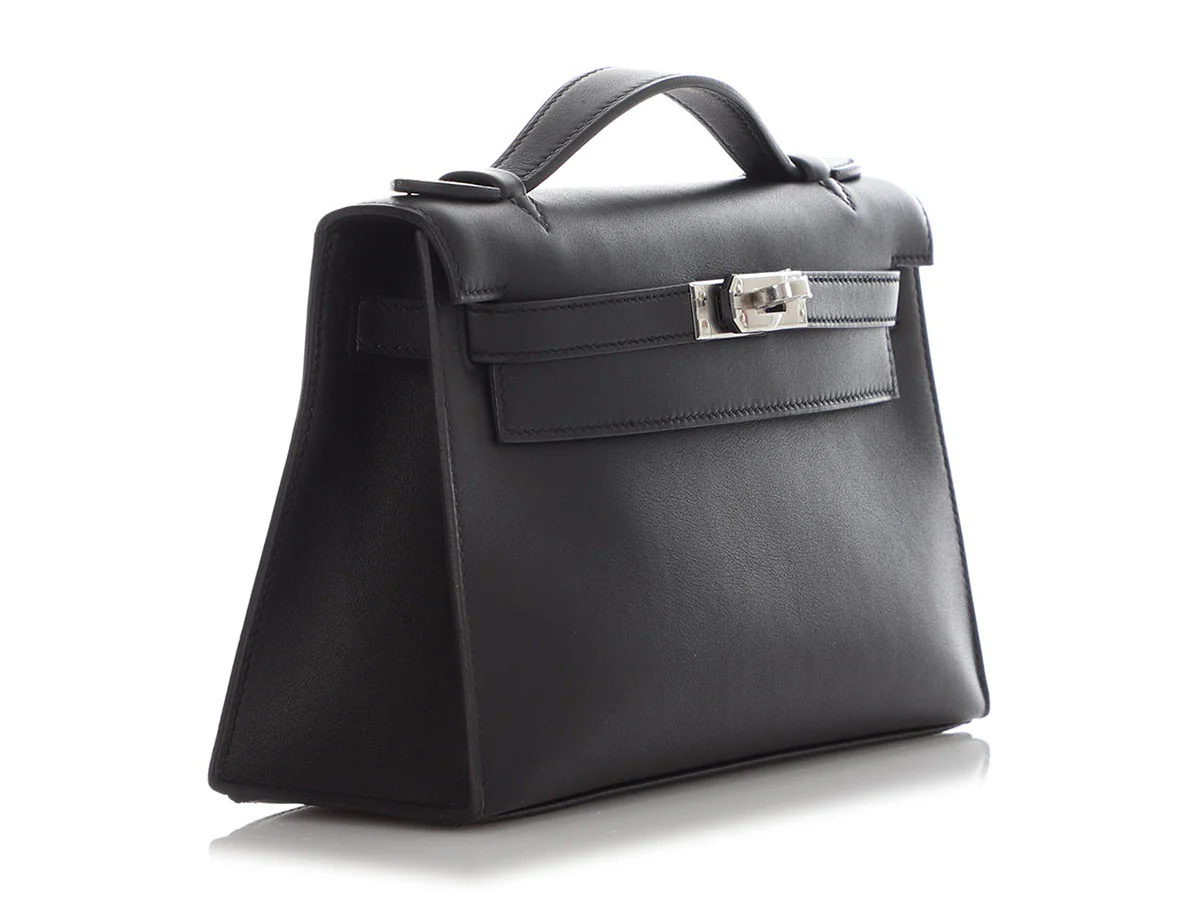 Hermès Black Swift Kelly Pochette - Image 5