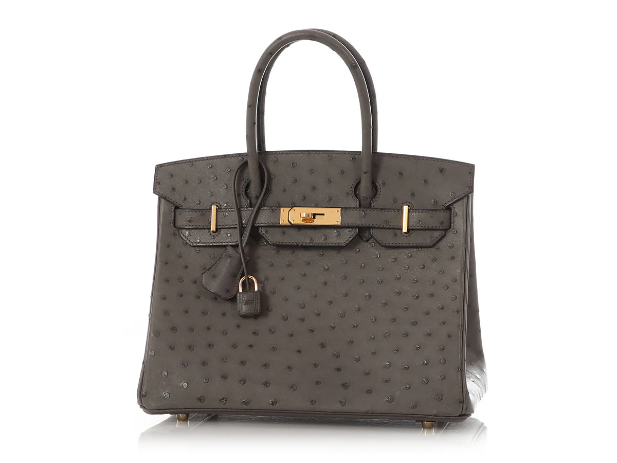 Hermès Graphite Ostrich Birkin 30 - Image 2
