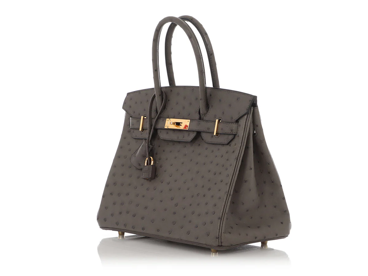 Hermès Graphite Ostrich Birkin 30 - Image 3