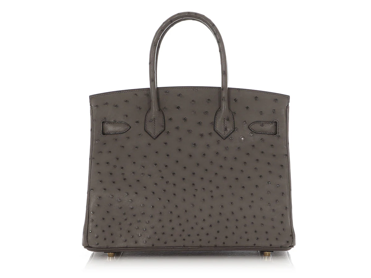 Hermès Graphite Ostrich Birkin 30 - Image 4