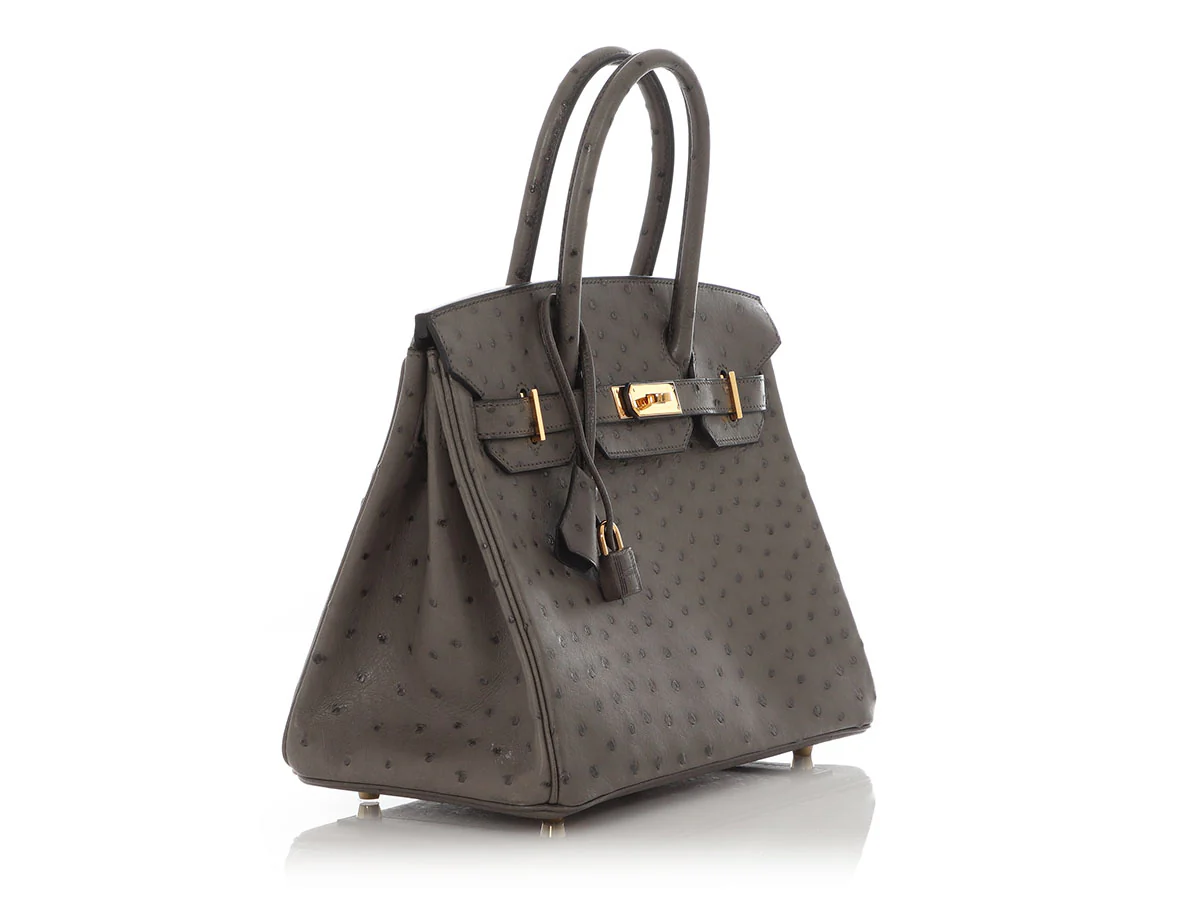 Hermès Graphite Ostrich Birkin 30 - Image 5