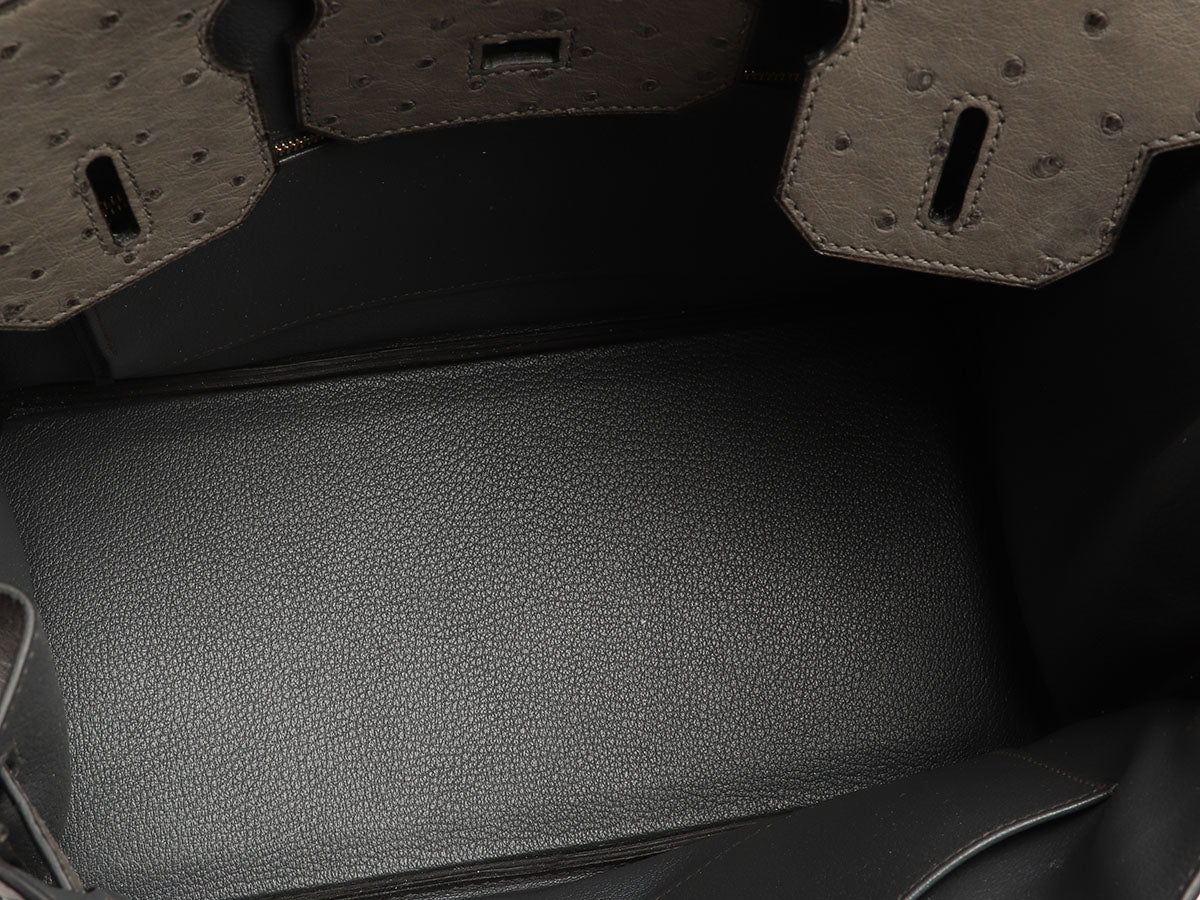 Hermès Graphite Ostrich Birkin 30 - Image 8