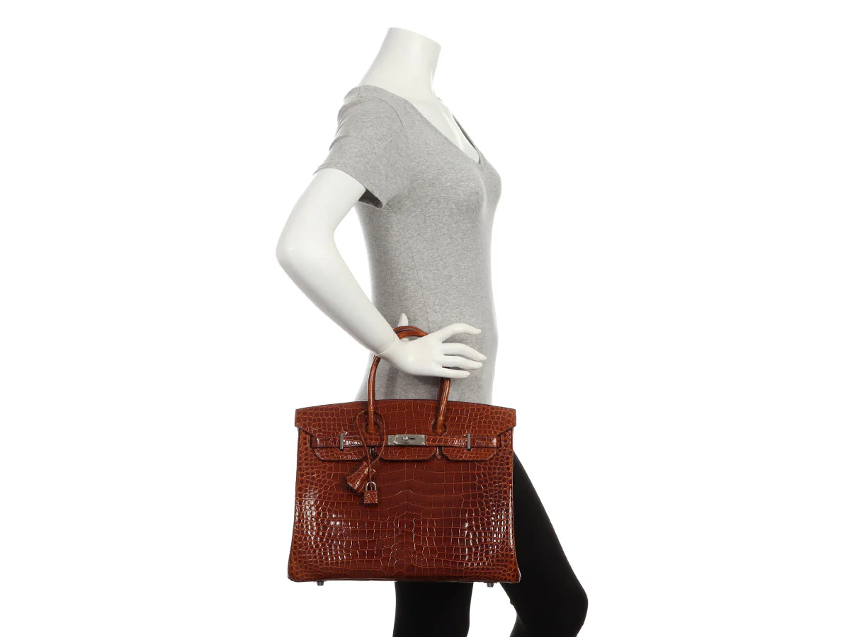 Hermès Miel Shiny Porosus Crocodile Birkin 35 - Image 11