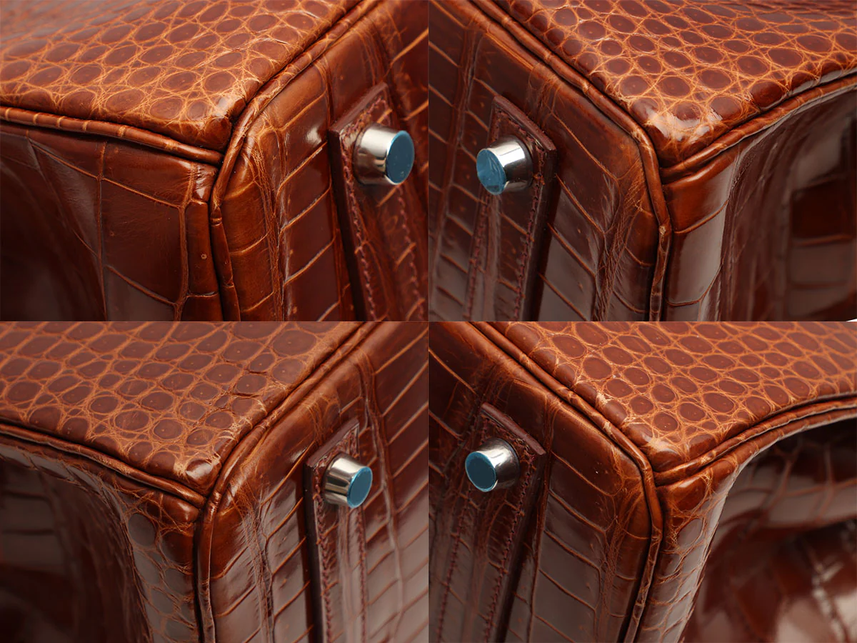 Hermès Miel Shiny Porosus Crocodile Birkin 35 - Image 8